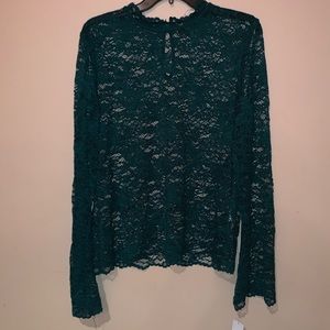 Green Lace Top